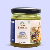 Organic Arjun A2 Desi Cow Ghee By God Choice Organic Farms | High In Protein Fiber Healthy Desi Ghee For Calcium | (150ml) 5.0 Ounce | Jar Pack